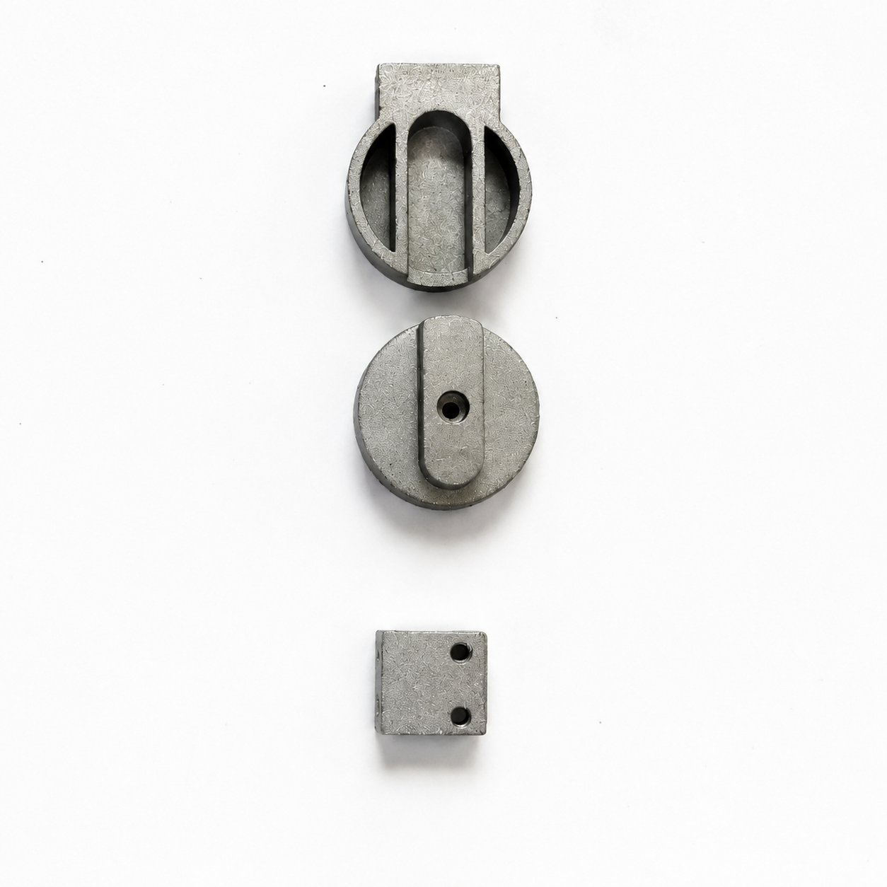 Precision zinc die cast window lock thumb turn component manufactured by SNAA Products for sliding windows, glass hardware, and architectural locking systems.