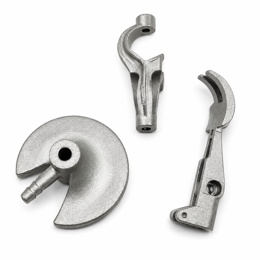 Precision zinc die cast laboratory equipment components manufactured by SNAA Products for scientific instruments, testing devices, and laboratory equipment applications.