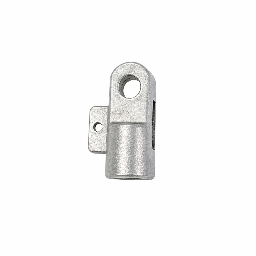 Precision zinc die cast recliner chair pivot bracket manufactured by SNAA Products for recliner mechanisms, adjustable furniture, and furniture hardware applications.