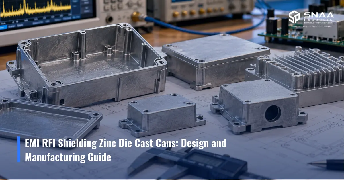 EMI RFI shielding zinc die cast cans